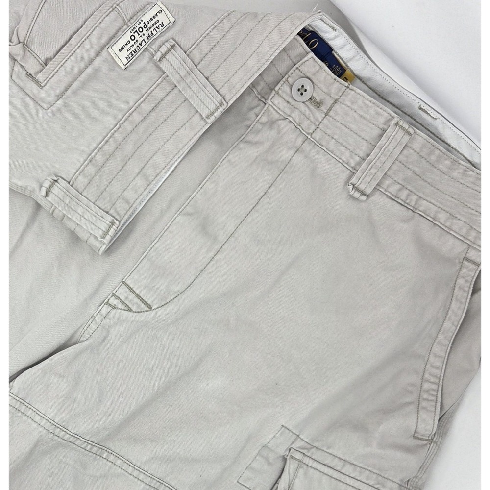 Polo Ralph Lauren Geller Cargo Shorts Mens 40 Khaki Beige Work Utility 10.5 in